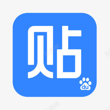 蓝色贴吧社区软件logo图标图标