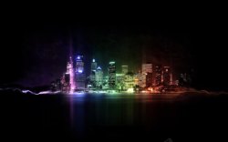 七彩黑色黑色七彩色城市夜景高清图片