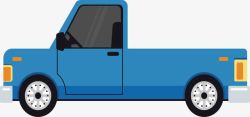 蓝色小货车矢量素材蓝色家用小货车高清图片