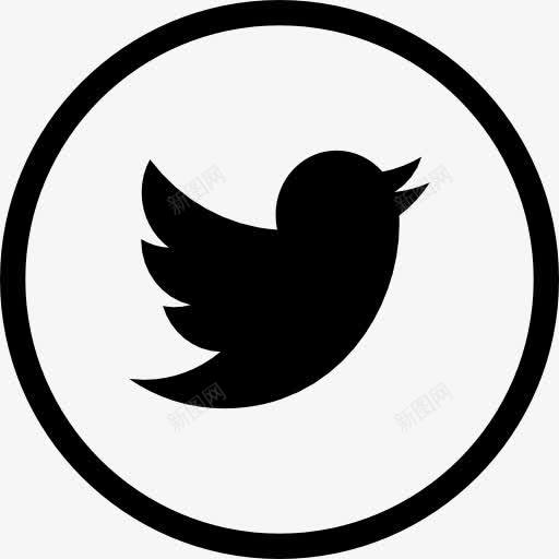 推特圆形按钮图标png_新图网 https://ixintu.com 圆形标志 按钮 推特 标识 界面 社会 缪图标