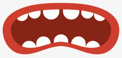 人类嘴巴红色卡通大嘴巴高清图片