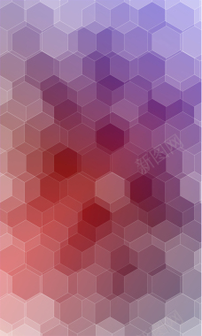 炫彩淡紫色渐变几何蜂窝六边形背景矢量图背景
