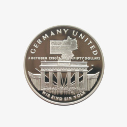 10分圆形勃兰登堡纪念币高清图片