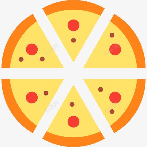 比萨图标png_新图网 https://ixintu.com 切片 快餐食品 意大利食品 比萨 食品 食品和餐厅