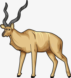 卡通羚羊肌肉发达的卡通羚羊矢量图高清图片