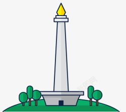 印尼独立公园的纪念碑素材