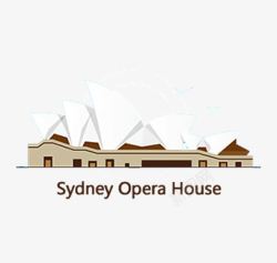 歌剧院插画悉尼歌剧院卡通插画高清图片