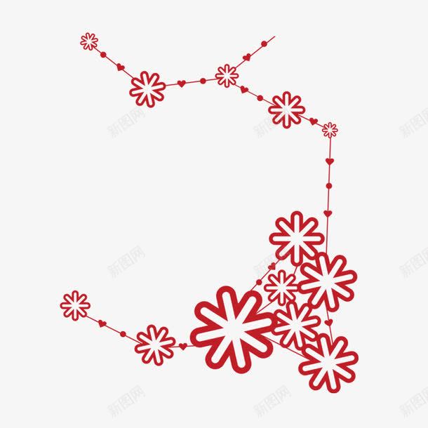 雪花圣诞png免抠素材_新图网 https://ixintu.com 简约 红色 装饰物 轮廓