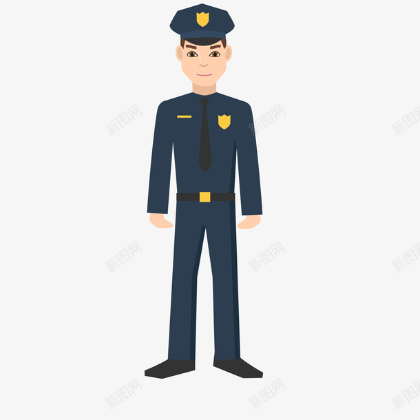 卡通警察人物矢量图ai免抠素材_新图网 https://ixintu.com 人物设计 劳动节 卡通 职业人物 警察 矢量图