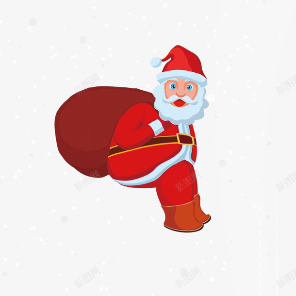 红色圣诞老人边框psd免抠素材_新图网 https://ixintu.com 卡通 圆弧 圣诞 帽子 礼物 红色 装饰