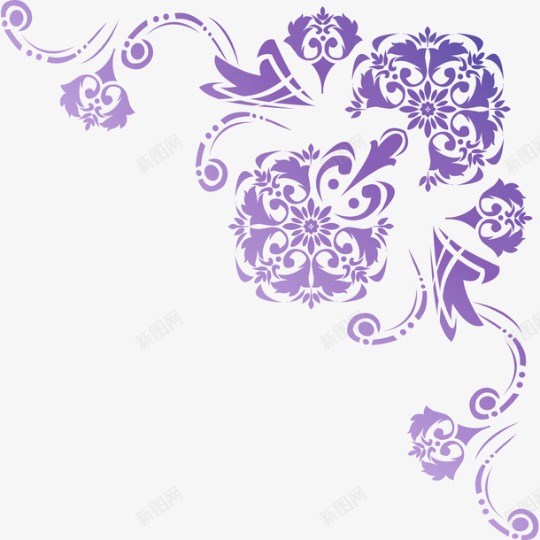 古典紫色花纹装饰png免抠素材_新图网 https://ixintu.com 古典紫色 古典装饰 紫色花纹 花纹装饰