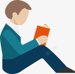 读书的习惯坐着阅读看书的人高清图片