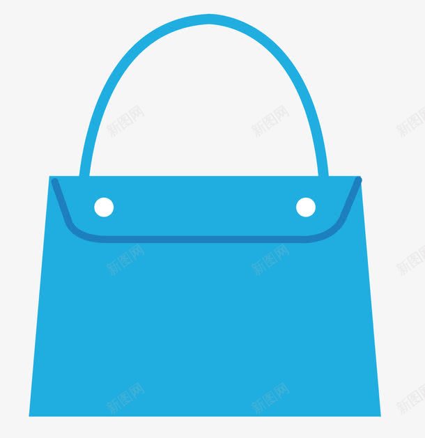 蓝色的包png免抠素材_新图网 https://ixintu.com 包 包包 手提包 皮包 矢量素材 蓝色的包