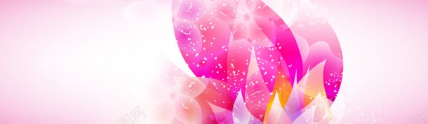 粉色花卉背景banner背景