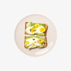 牛油果面包早餐三明治高清图片