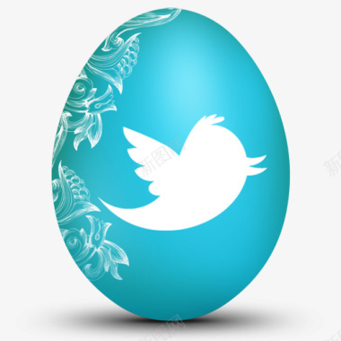 推特白鸡蛋蛋形社会图标图标