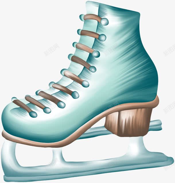蓝色手绘溜冰鞋png免抠素材_新图网 https://ixintu.com 手绘溜冰鞋 溜冰鞋 蓝色溜冰鞋 鞋子