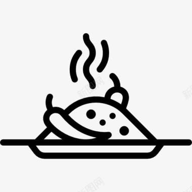 辛辣的食物图标图标
