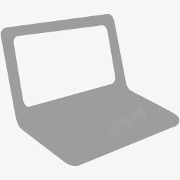 灰色笔记本电脑图标图标