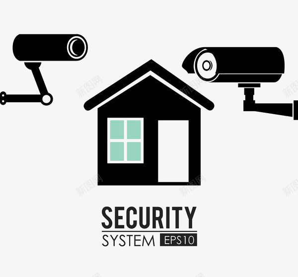 监控房子的2个监控器png免抠素材_新图网 https://ixintu.com 24小时监控 保护 房子 探头 摄像头 监控 监控器 监视 看 装置 防护 防盗