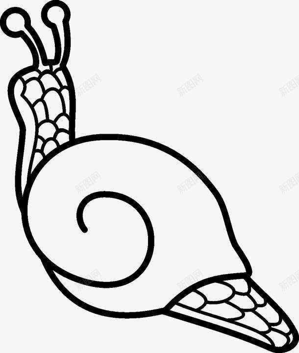 蜗牛png免抠素材_新图网 https://ixintu.com 小动物 简笔画 蜗牛