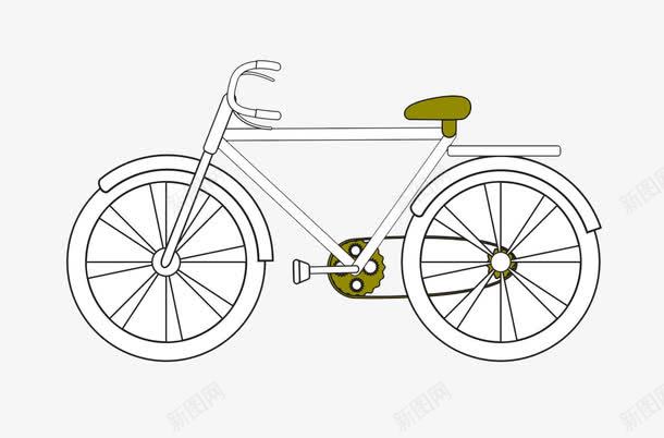 自行车单车png免抠素材_新图网 https://ixintu.com 单车 白色 线条 自行车