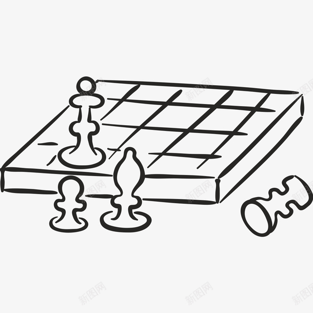 象棋简笔画卡通图片