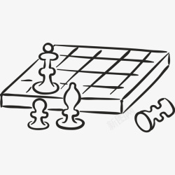 一盘碧根果卡通一盘象棋图标高清图片