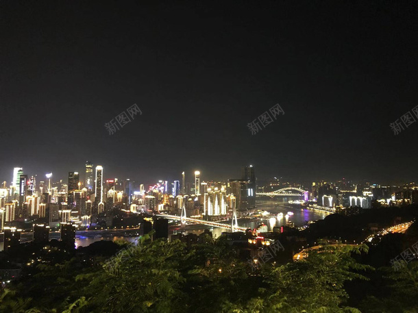 重庆渝中半岛png免抠素材_新图网 https://ixintu.com 夜景 渝中半岛 背景 重庆