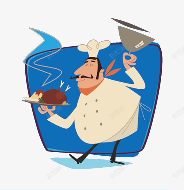餐厅png免抠素材_新图网 https://ixintu.com 厨师 香味 鸡肉 鸡肉插画