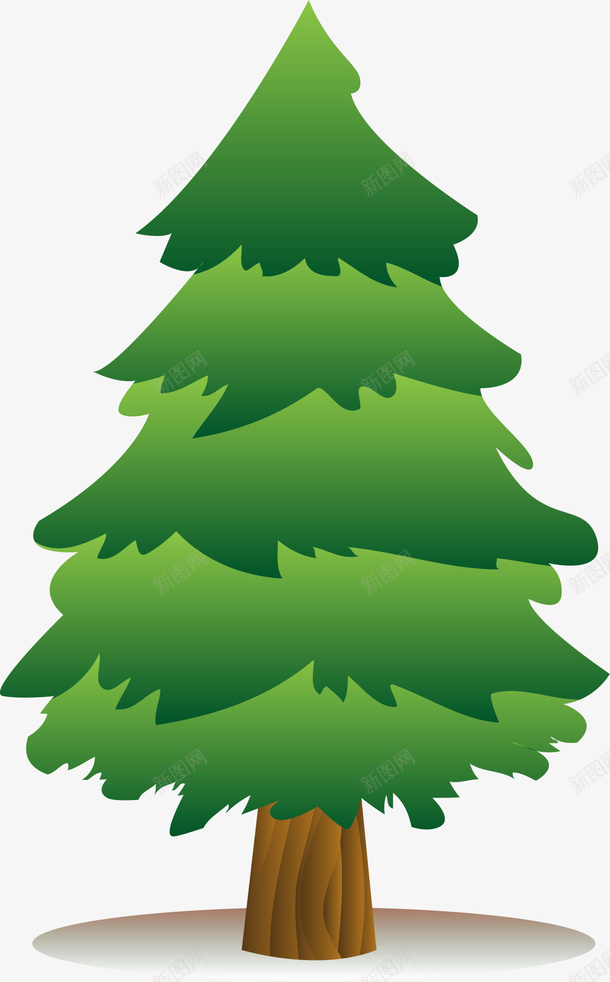 绿色卡通圣诞树png免抠素材_新图网 https://ixintu.com 冬季 圣诞节 树木 植物 绿色圣诞树 节日树木 装饰图案