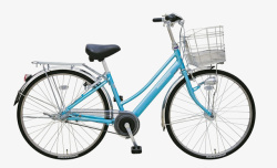 蓝色公共自行车素材