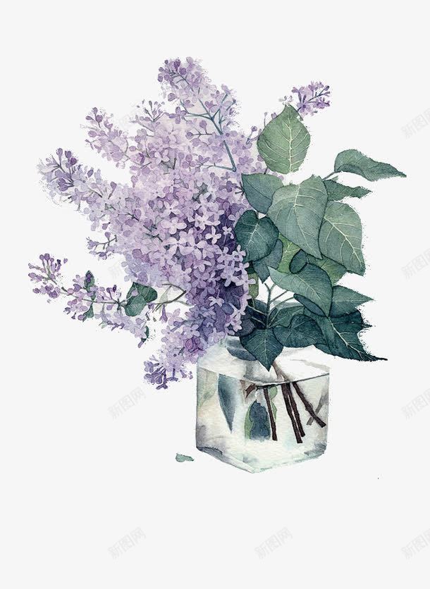 一盆紫色的笑话png免抠素材_新图网 https://ixintu.com 卡通 四叶草 植物 紫色 花朵