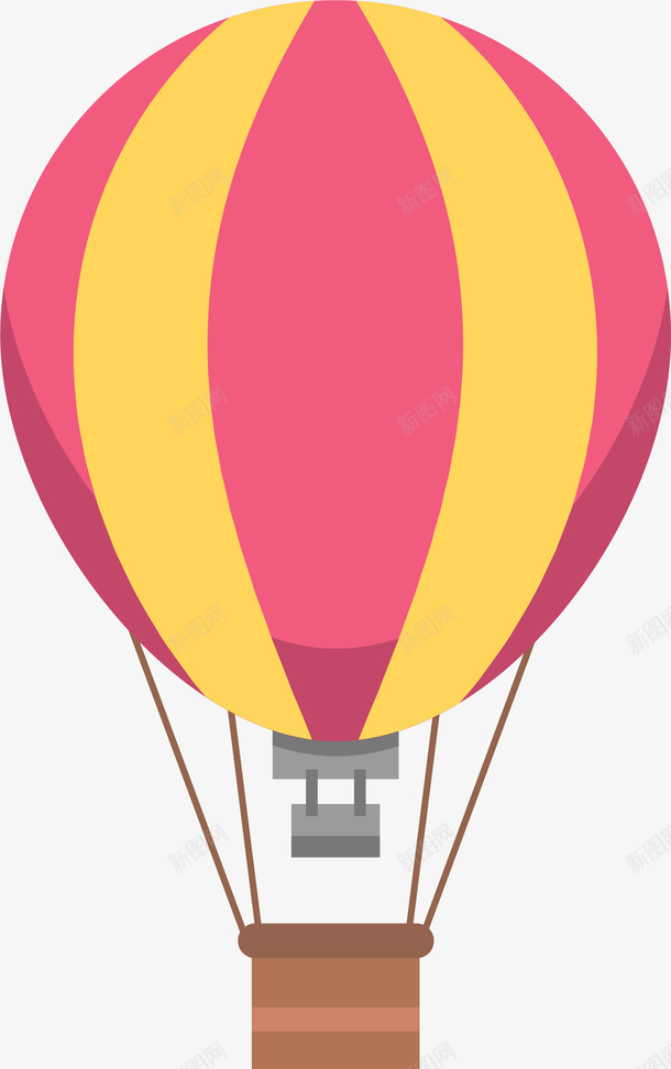 彩色热气球矢量图ai免抠素材_新图网 https://ixintu.com 卡通可爱 彩色底纹 扁平化 氢气球 热气球 矢量图案 矢量图