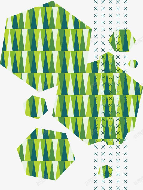 绿色几何多边形png免抠素材_新图网 https://ixintu.com 多边形 抽象 提案 绿色