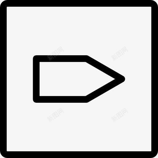 右箭头方形按钮轮廓图标png_新图网 https://ixintu.com 右 指向 按钮 方向 概述 正方形 箭 轮廓