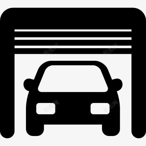 汽车在车库图标png_新图网 https://ixintu.com 修理 停车 汽车修理 车辆 运输