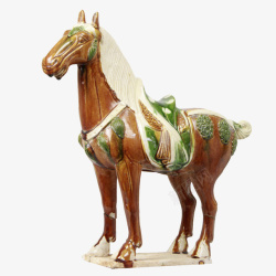 中国马形象雕塑唐三彩马雕塑高清图片