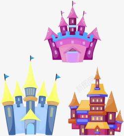 3款卡通城堡素材