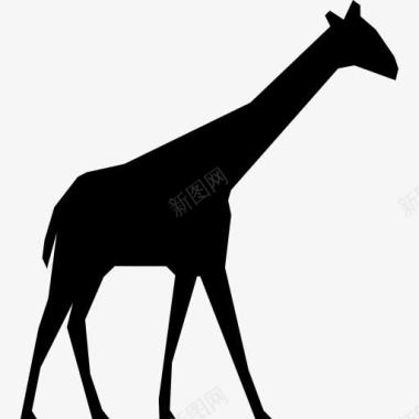 长颈鹿剪影图标图标