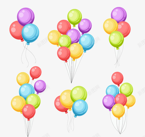 卡通彩色气球之一png免抠素材_新图网 https://ixintu.com 儿童节 六一 卡通 手抓气球 气球 气球墙 多束气球