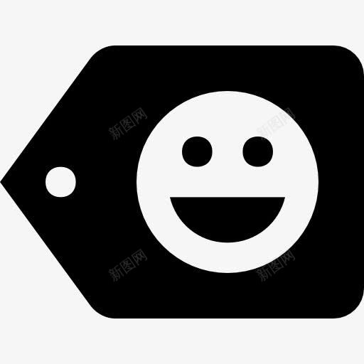 标签按钮与快乐的脸图标png_新图网 https://ixintu.com 微笑 快乐 按钮 接口 标签 标签的脸
