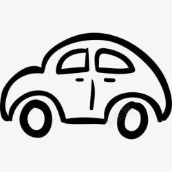 部分运输概述汽车手绘圆形概述车辆从侧面图标高清图片