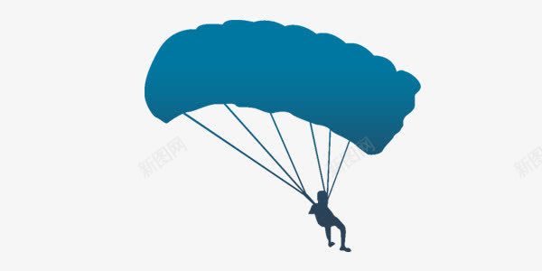蓝色降落伞png免抠素材_新图网 https://ixintu.com 健身 简约 蓝色 降落伞
