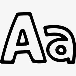 卡界面字体的手绘符号轮廓图标高清图片