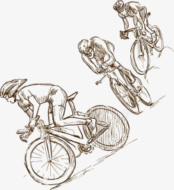 骑自行车装饰案矢量图素材