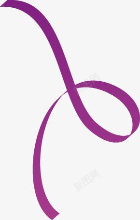 紫色手绘唯美丝带电商png免抠素材_新图网 https://ixintu.com 带电 紫色