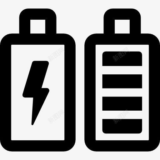 两图标png_新图网 https://ixintu.com 充电 电池 电池充满电 电池技术 电池状态 电池电量