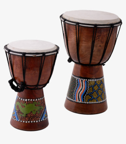 棕色装饰花纹非洲鼓素材