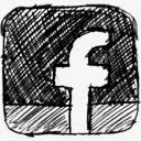 手绘风格社交媒体图标facebook图标